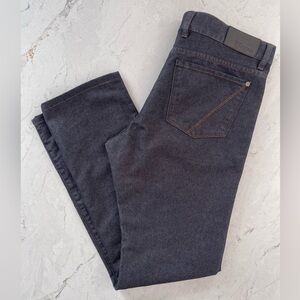 Z ZEGNA Men's Narrow Fit Charcoal Denim Straight Leg Jeans, 34"x30"